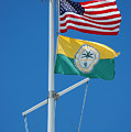 Flags at Beach Patrol HQ - Miami